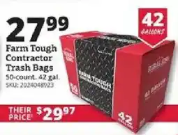 Rural King Farm Tough Contractor Trash Bags offer