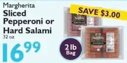Festival Foods Margherita Sliced Pepperoni or Hard Salami offer