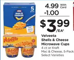 Ralphs Velveeta Shells & Cheese Microwave Cups offer