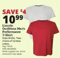 Rural King Lincoln Outfitters Men's Performance T-Shirt offer