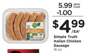 Ralphs Simple Truth Italian Chicken Sausage offer