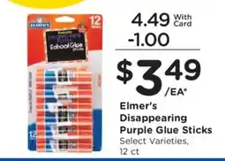 Ralphs Elmer's Disappearing Purple Glue Sticks offer