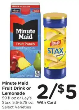 Ralphs Minute Maid Fruit Drink or Lemonade offer