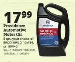 Rural King Providence automotive motor oil offer