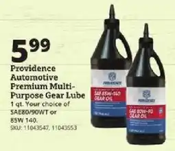 Rural King Providence Automotive Premium Multi-Purpose Gear Lube offer