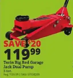 Rural King Torin Big Red Garage Jack Dual Pump offer