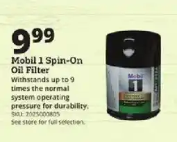 Rural King Mobil 1 Spin-On Oil Filter offer