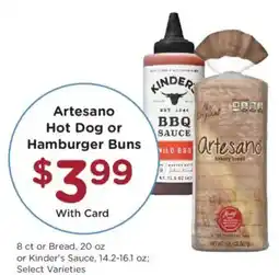 Ralphs Artesano Hot Dog or Hamburger Buns offer