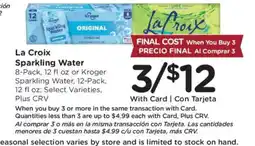 Ralphs La Croix Sparkling Water offer