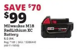 Rural King Milwaukee M18 RedLithium XC Battery offer