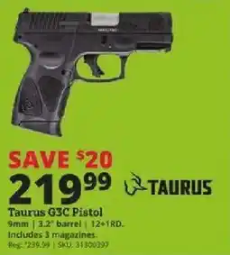 Rural King Taurus G3C Pistol offer