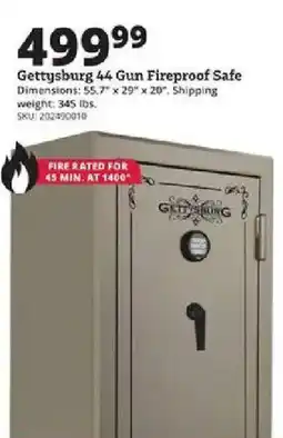 Rural King Gettysburg 44 Gun Fireproof Safe offer