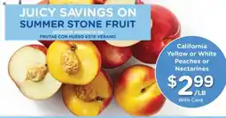Ralphs California Yellow or White Peaches or Nectarines offer
