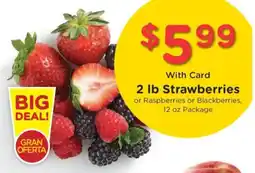 Ralphs Strawberries or Raspberries or Blackberries offer