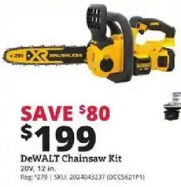 Rural King DeWalt Chainsaw Kit offer