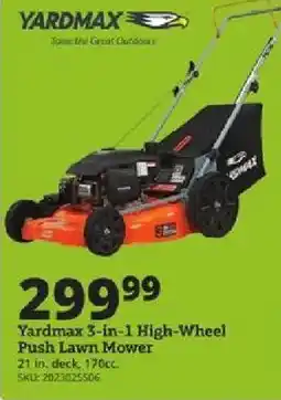 Rural King Yardmax 3-in-1 High-Wheel Push Lawn Mower offer