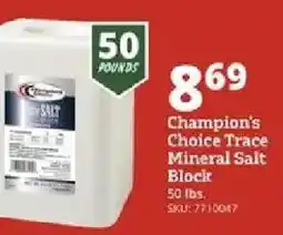 Rural King Champion's Choice Trace Mineral Salt Block offer