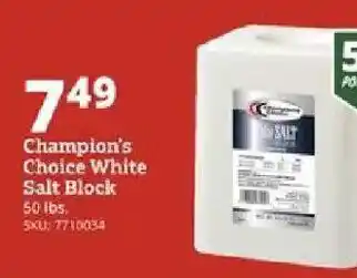 Rural King Champion's Choice White Salt Block offer