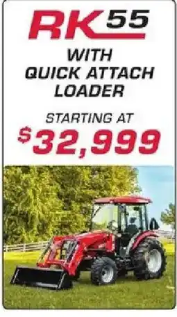Rural King rk55 with quick attach loader offer
