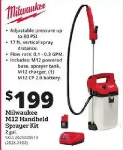 Rural King Milwaukee M12 Handheld Sprayer Kit offer