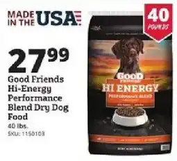 Rural King Good Friends Hi-Energy Performance Blend Dry Dog Food offer