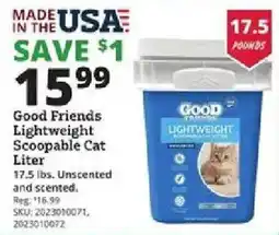 Rural King Good Friends Lightweight Scoopable Cat Litter offer