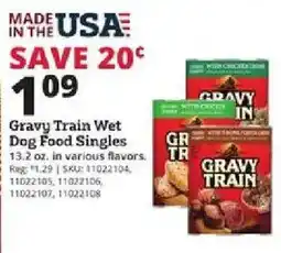 Rural King Gravy Train Wet Dog Food Singles offer