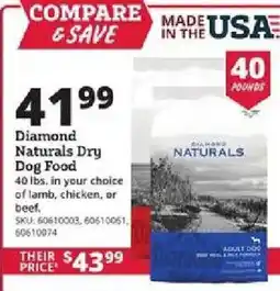 Rural King Diamond Naturals Dry Dog Food offer
