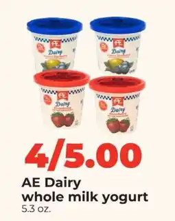 Hy-Vee AE Dairy whole milk yogurt offer