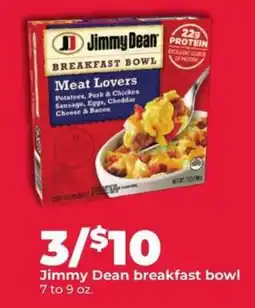 Hy-Vee Jimmy Dean Breakfast Bowl offer