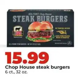 Hy-Vee Chop House steak burgers offer