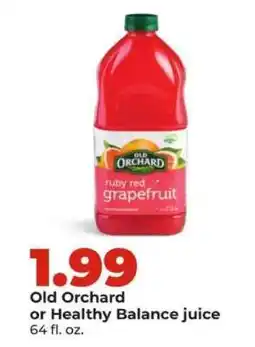 Hy-Vee Old Orchard or Healthy Balance juice offer