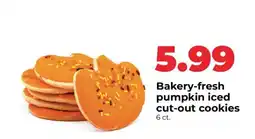 Hy-Vee Bakery-fresh pumpkin iced cut-out cookies offer