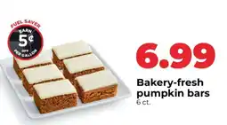 Hy-Vee Bakery-fresh pumpkin bars offer