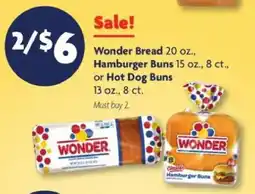 Family Dollar Wonder Bread, Hamburger Buns, or Hot Dog Buns offer
