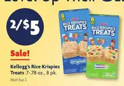 Family Dollar Kellogg's Rice Krispies Treats offer