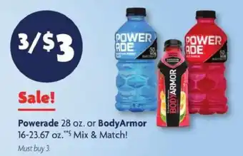 Family Dollar Powerade or Bodyarmor offer