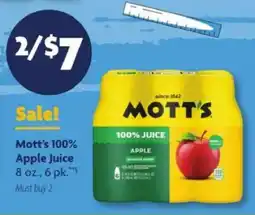 Family Dollar Mott's 100% Apple Juice offer