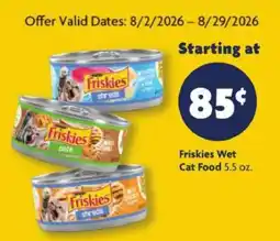 Family Dollar Friskies Wet Cat Food offer