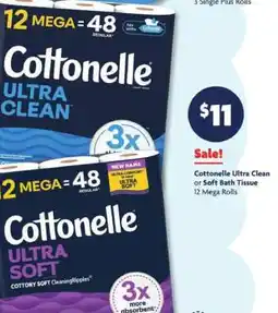 Family Dollar Cottonelle Ultra Clean or Soft Bath Tissue offer