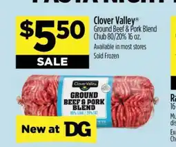 Dollar General Clover Valley Ground Beef & Pork Blend offer