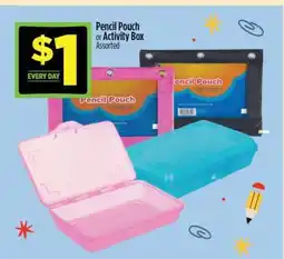 Dollar General Pencil Pouch or Activity Box offer