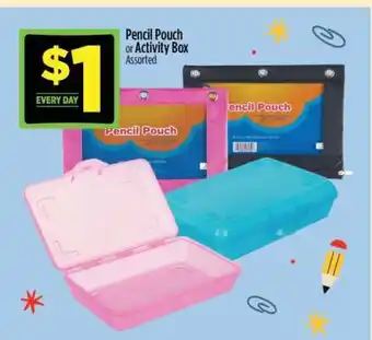 Dollar General Pencil Pouch or Activity Box offer