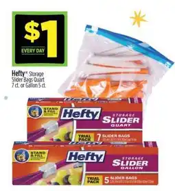 Dollar General Hefty Storage Slider Bags Quart or Gallon offer