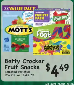 Market Basket Betty Crocker Fruit Snacks offer
