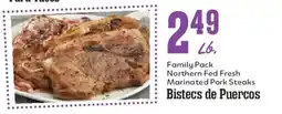 Market Basket Family Pack Northern Fed Fresh Marinated Pork Steaks offer