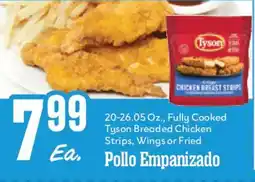 Market Basket Tyson Breaded Chicken Strips, Wings or Fried offer