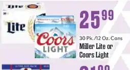Market Basket Miller Lite or Coors Light offer