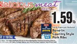 Market Basket Swift Premium Natural Bone-In Country Style Pork Ribs offer
