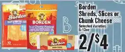Market Basket Borden Shreds, Slices or Chunk Cheese offer